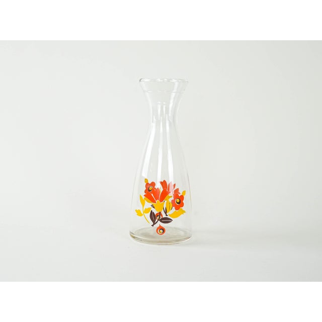 Mid-Century Modern Vintage Italian Glass Carafe, 1970s For Sale - Image 3 of 9