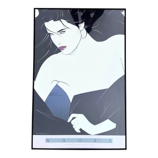 Vintage Patrick Nagel Playboy Portfolio II Poster Framed For Sale