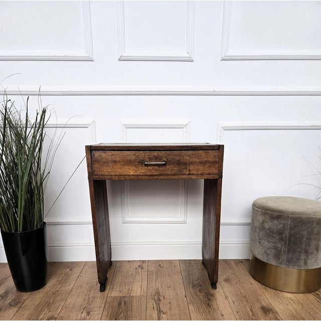 Wood Small Antique Italian Rustic Walnut Console Table, 1890s For Sale - Image 7 of 10