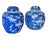 Chinoiserie Vintage Asian Antique Blue and White Ginger Jars- A Pair For Sale - Image 3 of 16