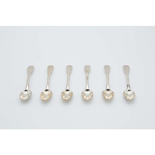 Silver Dessert Spoons, Set of 6 For Sale - Image 3 of 3