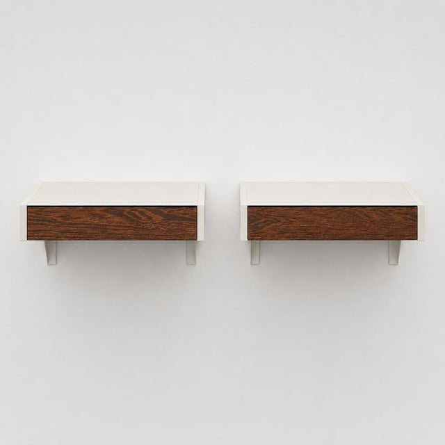 Wood DD01 Bergeijk Wall System Nightstands by Martin Visser for Spectrum, 1960s, Set of 2 For Sale - Image 7 of 10