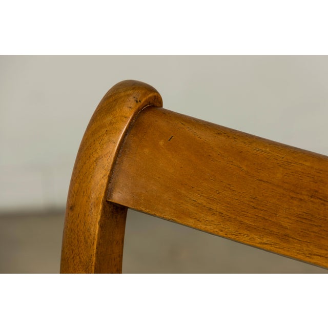 Brown Set of 10 Mid-19th C. French Louis Philippe Walnut Dining Chairs in Yellow Linen For Sale - Image 8 of 18