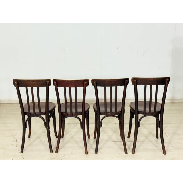 Wood Oak Dining Chairs, Set of 4 For Sale - Image 7 of 11