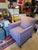 Purple Plush Purple Upholstered Club Armchair For Sale - Image 8 of 12