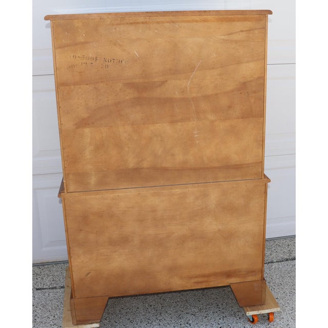 Vintage Solid Maple Nutmeg Wood Ethan Allen Chest of Drawers For Sale - Image 11 of 11