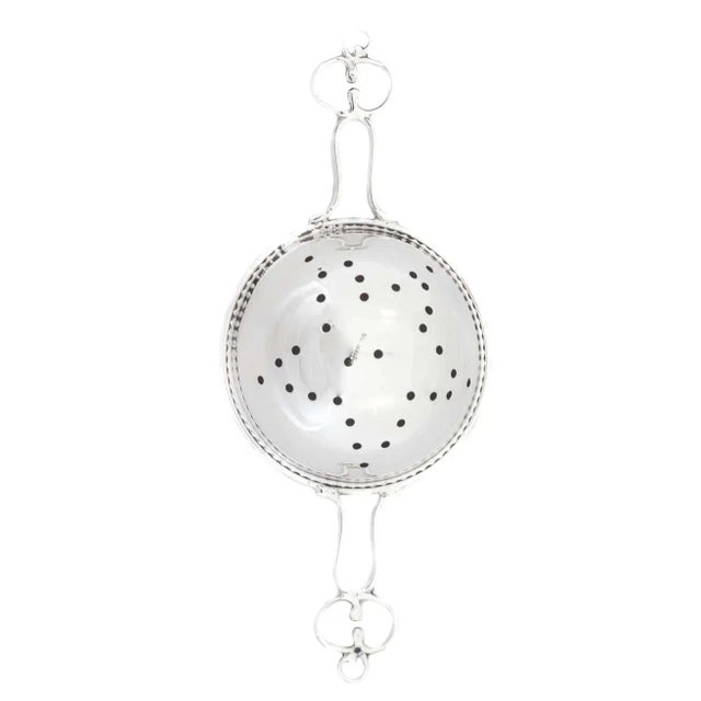 1930s Sterling Silver Tea Strainer For Sale - Image 4 of 6