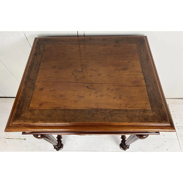 Antique German Walnut Sewing Table For Sale - Image 16 of 18
