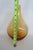 Glass Hand Blown Amber Art Glass Vase Large Pear Shape Slender Neck Bulbous Body 5089b For Sale - Image 7 of 9