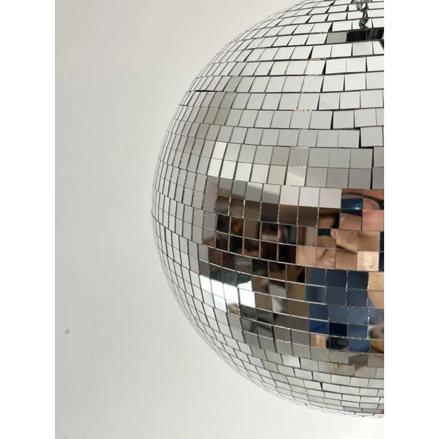 Glass Vintage Mosaic Glass Disco Ball with Rotor, 1980s For Sale - Image 7 of 8