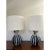 Contemporary Pair of Aerin Gannet Table Lamps in Drizzled Cobalt For Sale - Image 3 of 4