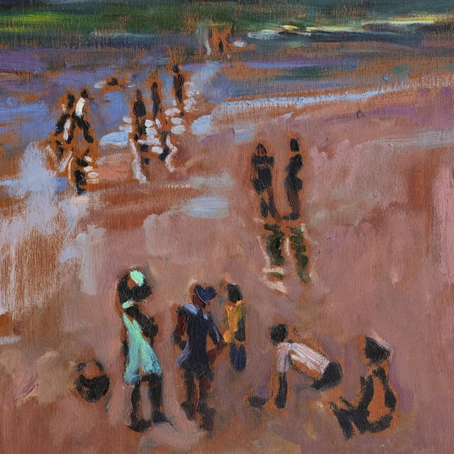 'Beach Day at Porto Seguro' by Sergio Telles, 1976, Brazilian Fauvist Coastal Landscape, Rio De Janiero For Sale In Monterey, CA - Image 6 of 8