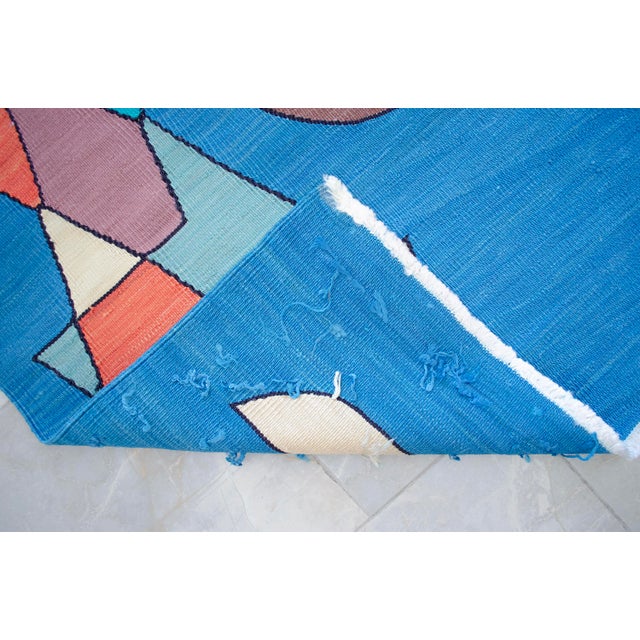 Paul Klee - Sailing Boats - Inspired Silk Hand Woven Area - Wall Rug Nautical Decor - 4′5″ × 5′11″ For Sale - Image 12 of 14