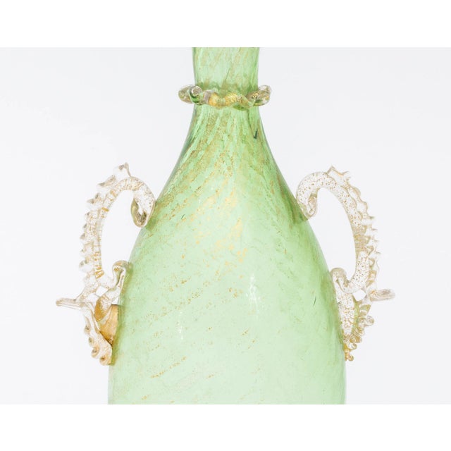 Two Murano Gold-Flecked Glass Vessels For Sale - Image 10 of 14