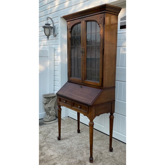 Vintage Thomasville French Country Secretary Desk W/Seeded Glass Chairish