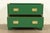 1970s Drexel Heritage Mid-Century Hollywood Regency Campaign Green Lacquered Nightstand | Circa 1970s For Sale - Image 5 of 12