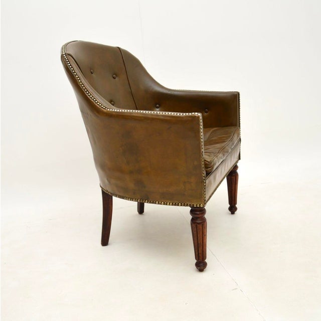 Antique Victorian Leather Chair, 1840 For Sale - Image 3 of 11
