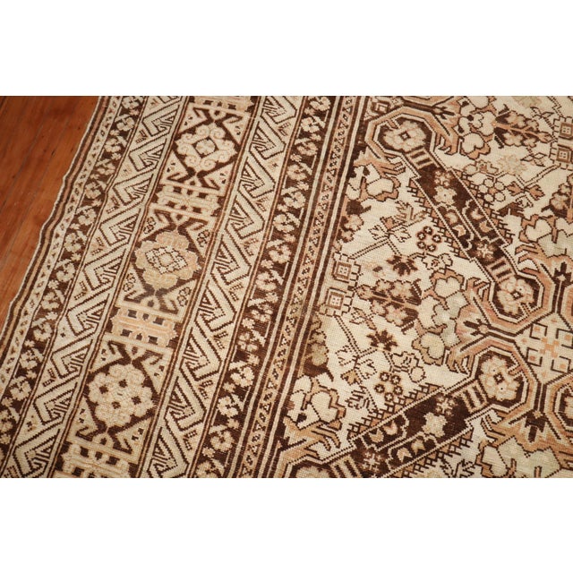 Zabihi Collection Keyhole Ersari Large Rug For Sale - Image 4 of 12