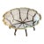 Vintage Baker Brass &. Glass Scalloped Coffee Table For Sale