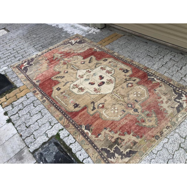 Turkish Handmade Nomadic Wool Rug For Sale - Image 10 of 11