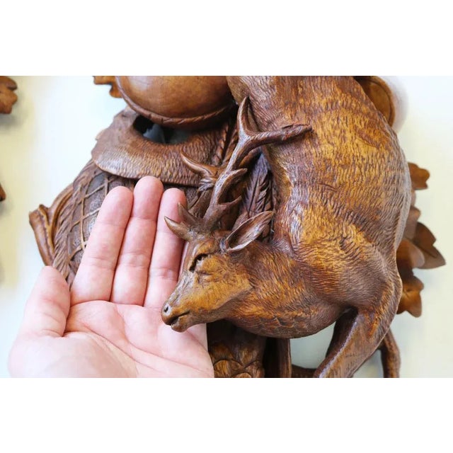 19th Century Swiss Carved Black Forest Trophy Plaques, 1880, Set of 2 For Sale - Image 10 of 11