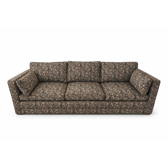 Milo Baughman-Style Mid-Century Modern Sofa on Casters, 1970s For Sale In Nashville - Image 6 of 6
