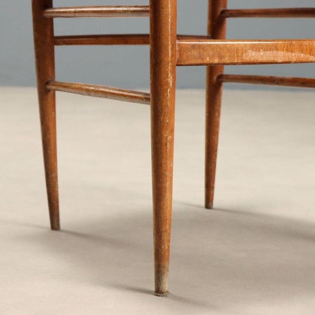 Beech and Woven Cord Chairs, 1950s, Set of 2 For Sale - Image 6 of 11