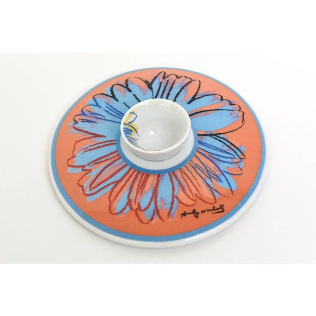 Andy Warhol Vintage Rosenthal After Andy Warhol Porcelain Flower Bowl or Sugar Bowl, 80's For Sale - Image 4 of 10