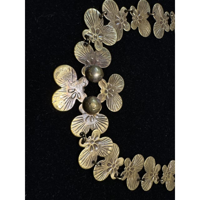 Bronze Flower Necklace by Seppo Tamminen, 1960s For Sale - Image 3 of 6