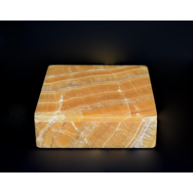 Amber Huge Natural Honey Onyx 4" Box For Sale - Image 8 of 11