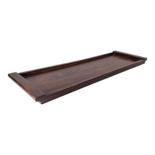 Mid-Century Danish Modern Rosewood Serving Tray, Unsigned For Sale