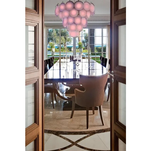 Pink Murano Glass Disc Chandelier, Italy, 1970s For Sale - Image 10 of 15