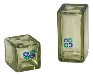 Vintage Murano Glass Vases, 1960, Set of 2