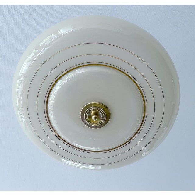 Art Deco Pendant Light in Ivory Glass, 1930s For Sale - Image 16 of 18