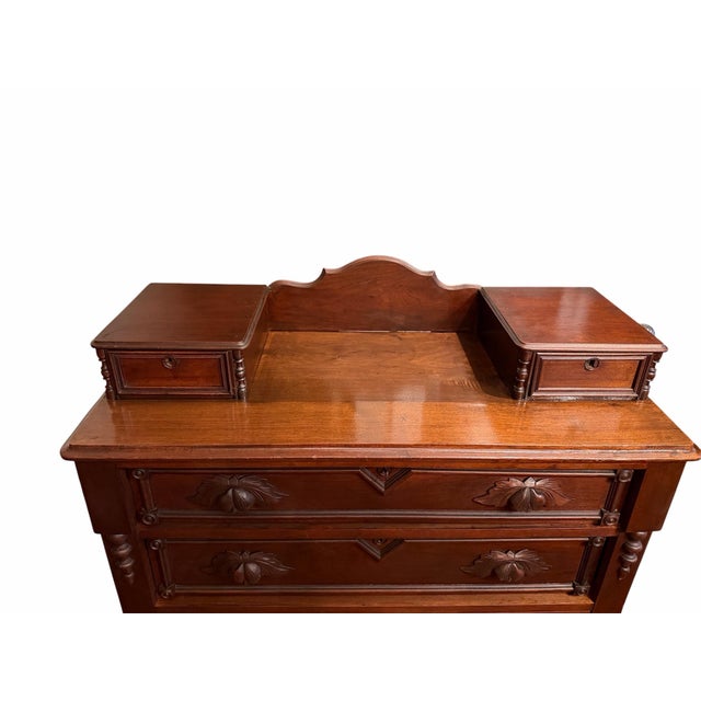 Victorian Antique Walnut C1880-1890 Dresser For Sale - Image 3 of 10