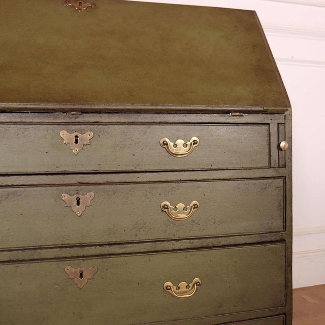English Painted Secretaire in Oak For Sale - Image 3 of 15