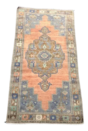 Turkish Faded Medallion Oushak Rug