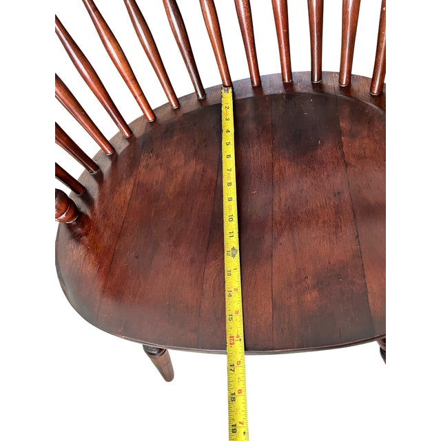 Set of 6 Vintage Bent Brothers Solid Maple Sack-Back Windsor Captain's Dining Chairs, Circa 1940s For Sale - Image 17 of 17