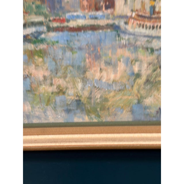 Arvidsson, Waterfront Cityscape, 1950s, Oil Painting on Panel, Framed For Sale - Image 7 of 15