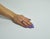 Gemstone Scandinavian Modern Sterling Silver and Amethyst Ring by N. E., Denmark, 1960s For Sale - Image 7 of 9