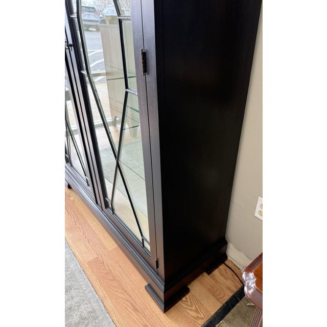 Wood Ethan Allen Birkhouse Display Cabinet For Sale - Image 7 of 17