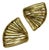1980s Yaacov Heller Sterling Silver & Goldplate Sculptural Clip-on Earrings, Pair For Sale