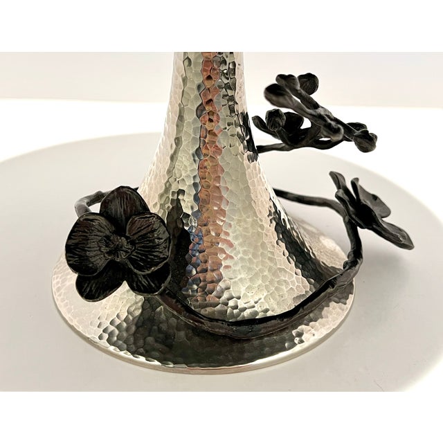 Contemporary Michael Aram Black Orchid Cake Stand For Sale - Image 3 of 11