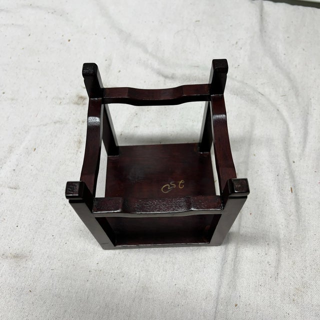 Mahogany plant / display stand. Great for small plants or figurines. Measures 5” square x 5.5” h.