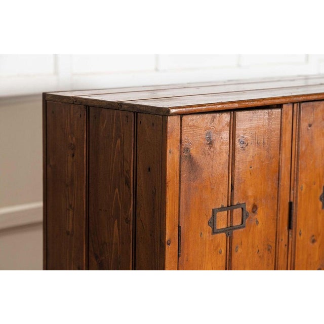 19th Century English Pine Locker Cabinet, 1890s For Sale - Image 10 of 15