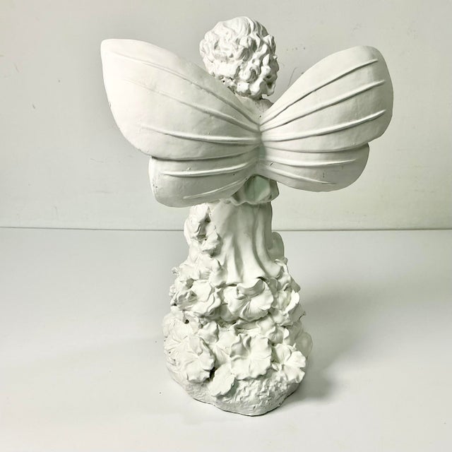 1980s Vintage Art Nouveau Boho Chic Blanca Garden Angel Figurine. For Sale - Image 6 of 13