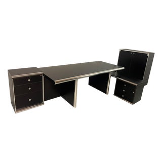 Mid-Century Italian Executive Office Suite by Guido Faleschini for I4 Mariani, Italy, 1970s, Set of 5 For Sale