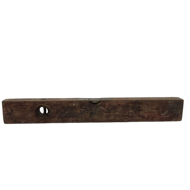 Farmhouse Antique Late 19th Century Primitive Sargent & Co. Ny Wooden Bubble Level For Sale - Image 3 of 12