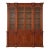 1970s Superb Quality Breakfront 4 Door Baker Bookcase 95 Wide For Sale