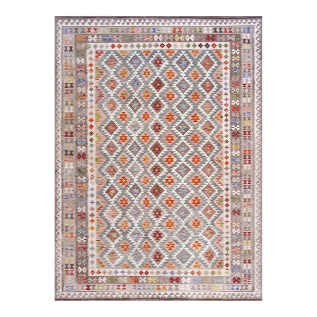 Pasargad Home Kilim Multi Wool Area Rug- 8' 4'' X 11' 4'' For Sale